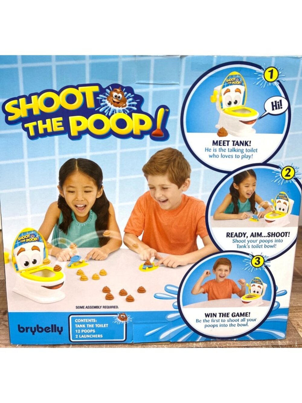 Shoot The Poop! Game For Kids Ages 5+ Includes Toilet 12 Poops & 2 Launchers - Picture 4 of 4